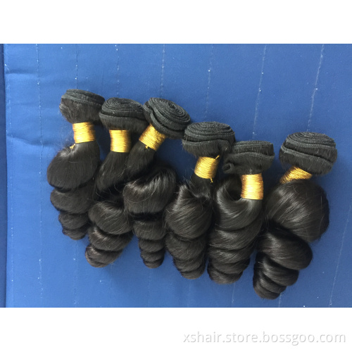 Best Seller Brazilian Hair Weave Loose Wave Bundles Natural Black Free Sample 100% Human Hair Bundles Remy Hair Weaving